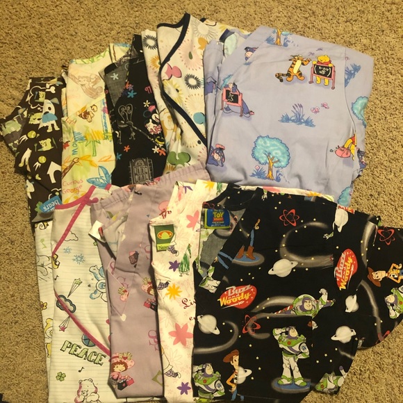 Tops - 9 size large scrub tops